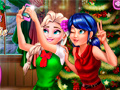 Permainan Ladybug And Elsa Xmas Selfie