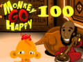 Permainan Monkey Go Happy Stage 100