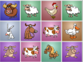 Permainan Farm animals matching puzzles