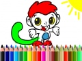 Permainan Back To School: Monkey Coloring