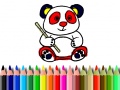 Permainan Back To School: Panda Coloring