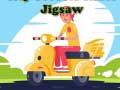 Permainan City Scooter Rides Jigsaw