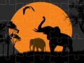 Permainan Elephant Silhouette Jigsaw