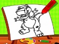 Permainan Easy Kids Coloring Dinosaur