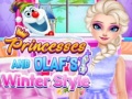 Permainan Princesses And Olaf's Winter Style