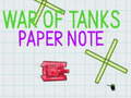 Permainan War Of Tanks Paper Note