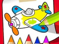 Permainan Coloring Book: Cute Plane