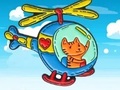 Permainan Coloring Book: Cat Driving Helicopter