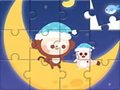 Permainan Jigsaw Puzzle: Monkey With Moon