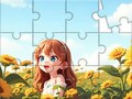 Permainan Jigsaw Puzzle: Sunflower Girl