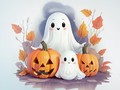 Permainan Coloring Book: Halloween Ghosts