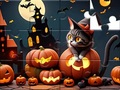 Permainan Jigsaw Puzzle: Halloween Cat