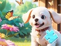 Permainan Jigsaw Puzzle: Dog In Garden