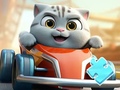 Permainan Jigsaw Puzzle: Cat Racing Driver