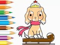 Permainan Coloring Book: Dog-Riding-Sled