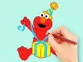 Permainan Coloring Book: Elmo Gift