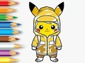 Permainan Coloring Book: Raincoat Pikachu