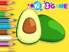 Permainan Coloring Book: Avocado Fruit