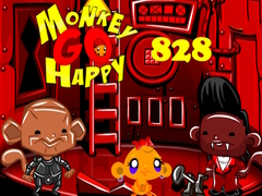 Permainan Monkey Go Happy Stage 828