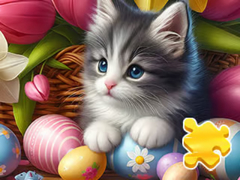 Permainan Jigsaw Puzzle: Easter Cat