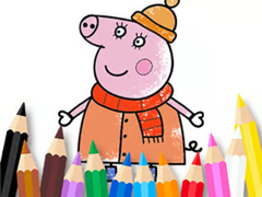 Permainan Coloring Book: Mommy Pig Winter