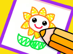 Permainan Toddler Drawing: Beautiful Flower