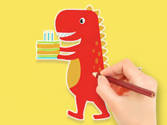 Permainan Coloring Book: Dinosaur Birthday