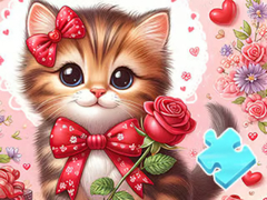 Permainan Jigsaw Puzzle: Bowknot Cat