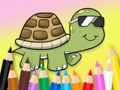 Permainan Coloring Book: Sunglasses Turtle