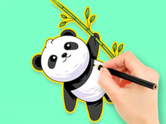 Permainan Coloring Book: Panda Eat Bamboo