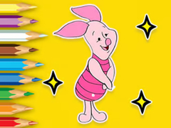 Permainan Coloring Book: Piglet With Balloon