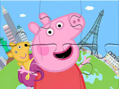 Permainan Jigsaw Puzzle: Peppa Travel Around