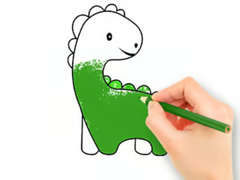 Permainan Coloring Book: Lovely Baby Dinosaur