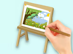 Permainan Coloring Book: Paysage Drawing Board