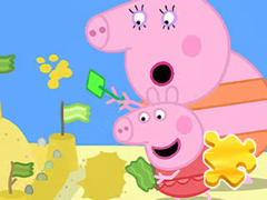 Permainan Jigsaw Puzzle: Peppa Pig Making Sand