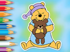 Permainan Coloring Book: Winnie With Toy Bear