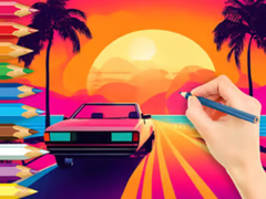 Permainan Coloring Book: Sunset Driving