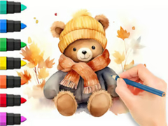 Permainan Coloring Book: Autumn Bear