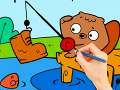 Permainan Coloring Book: Fishing Squirrel