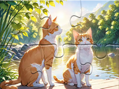 Permainan Jigsaw Puzzle: Cats In Pairs