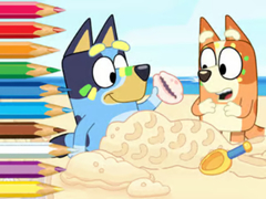 Permainan Coloring Book: Bluey On The Beach