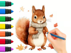 Permainan Coloring Book: Autumn Squirrel