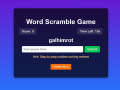 Permainan Word Scramble Game Challenge