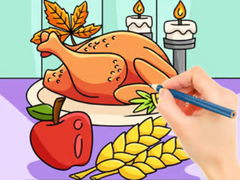 Permainan Coloring Book: Thanksgiving Turkey Meal