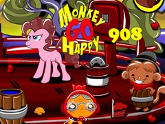 Permainan Monkey Go Happy Stage 908