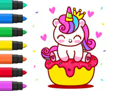 Permainan Coloring Book: Unicorn Cupcake